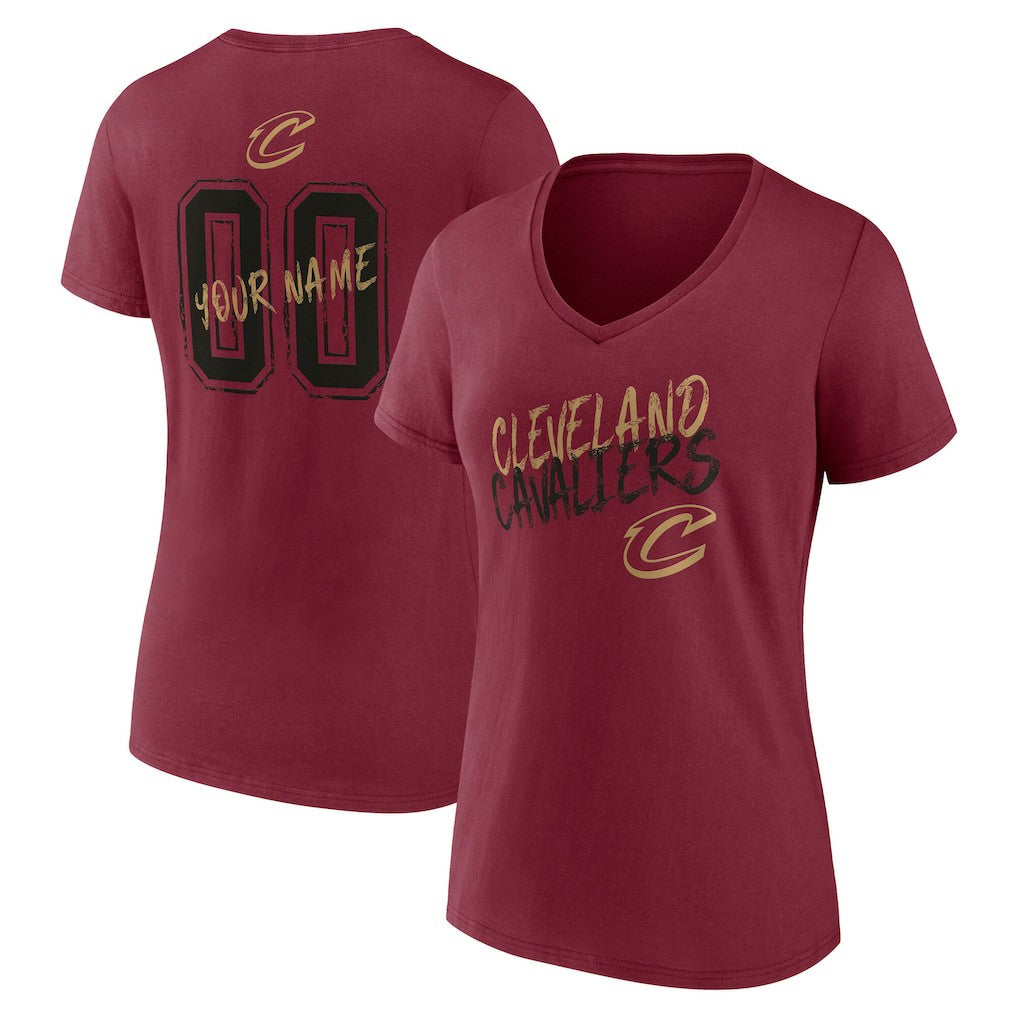 Cleveland Cavaliers Women's Hustle Custom V-Neck T-Shirt sale - Wine shop