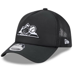 Colorado Rockies 2026 Batting Practice Alternate Apex 9FORTY Adjustable Hat - Black | New Era