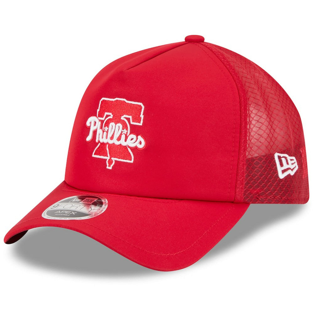 Philadelphia Phillies 2026 Batting Practice Alternate Apex 9FORTY Adjustable Hat - Red | New Era