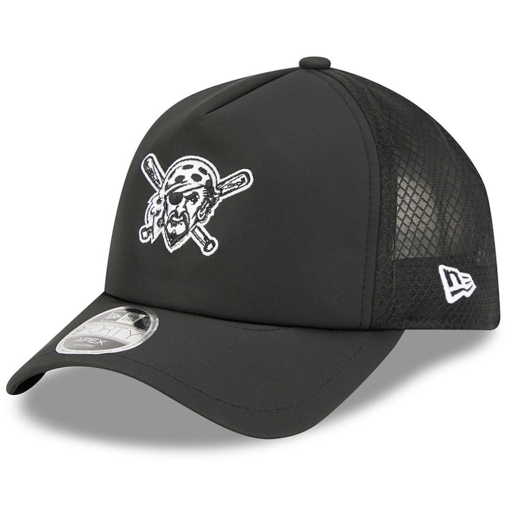 Pittsburgh Pirates 2026 Batting Practice Alternate Apex 9FORTY Adjustable Hat - Black | New Era