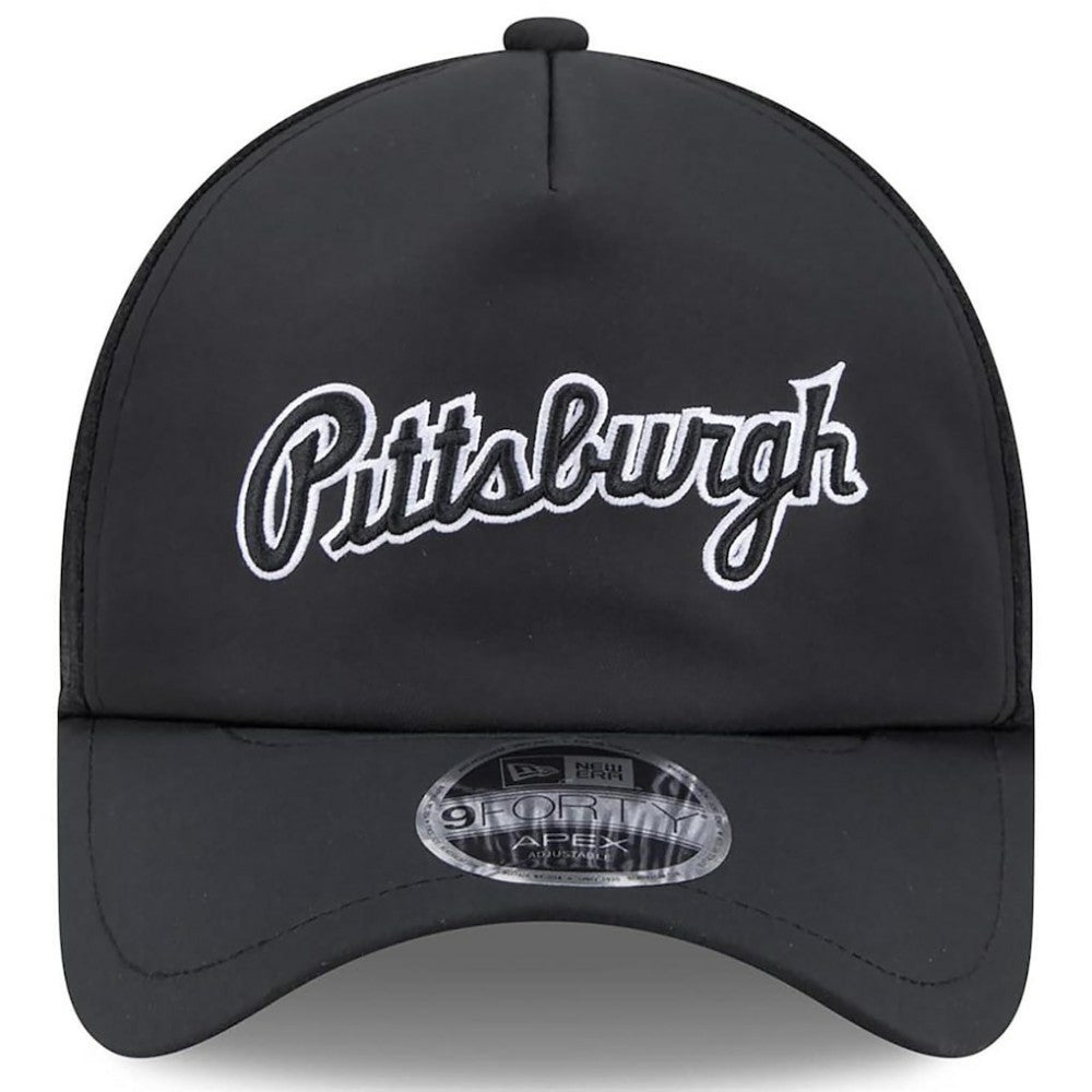 Pittsburgh Pirates 2026 Batting Practice Alternate Apex 9FORTY Adjustable Hat - Black | New Era