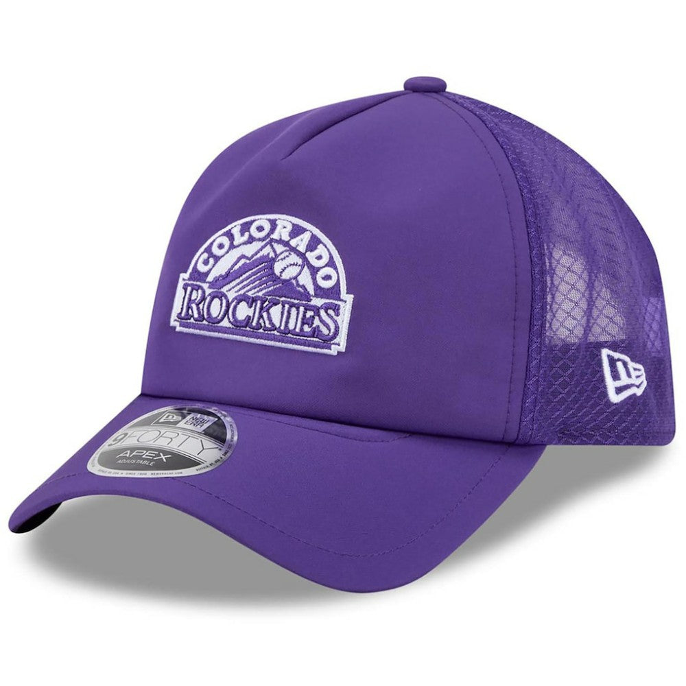 Colorado Rockies 2026 Batting Practice Alternate Apex 9FORTY Adjustable Hat - Purple | New Era