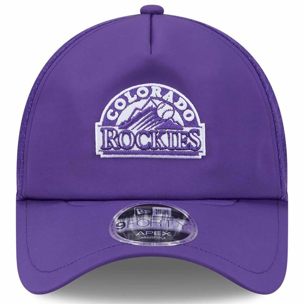 Colorado Rockies 2026 Batting Practice Alternate Apex 9FORTY Adjustable Hat - Purple | New Era