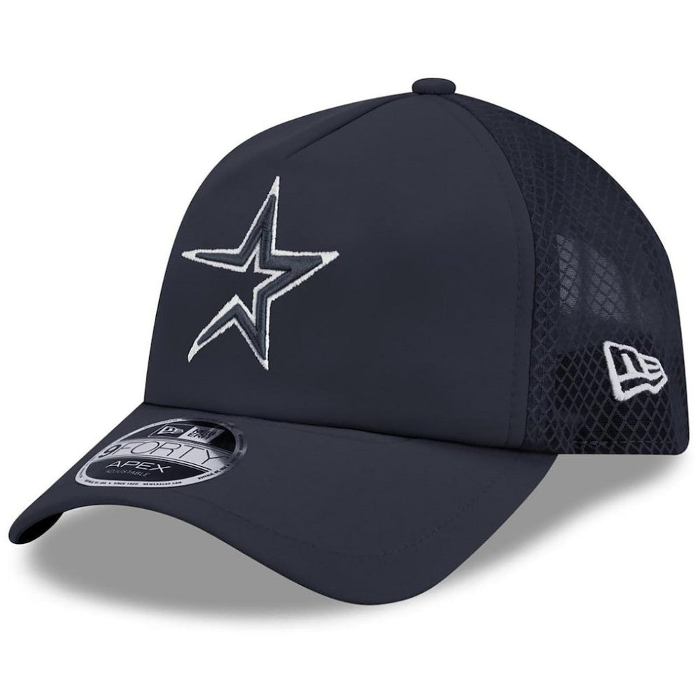 Houston Astros 2026 Batting Practice Alternate Apex 9FORTY Adjustable Hat - Navy | New Era