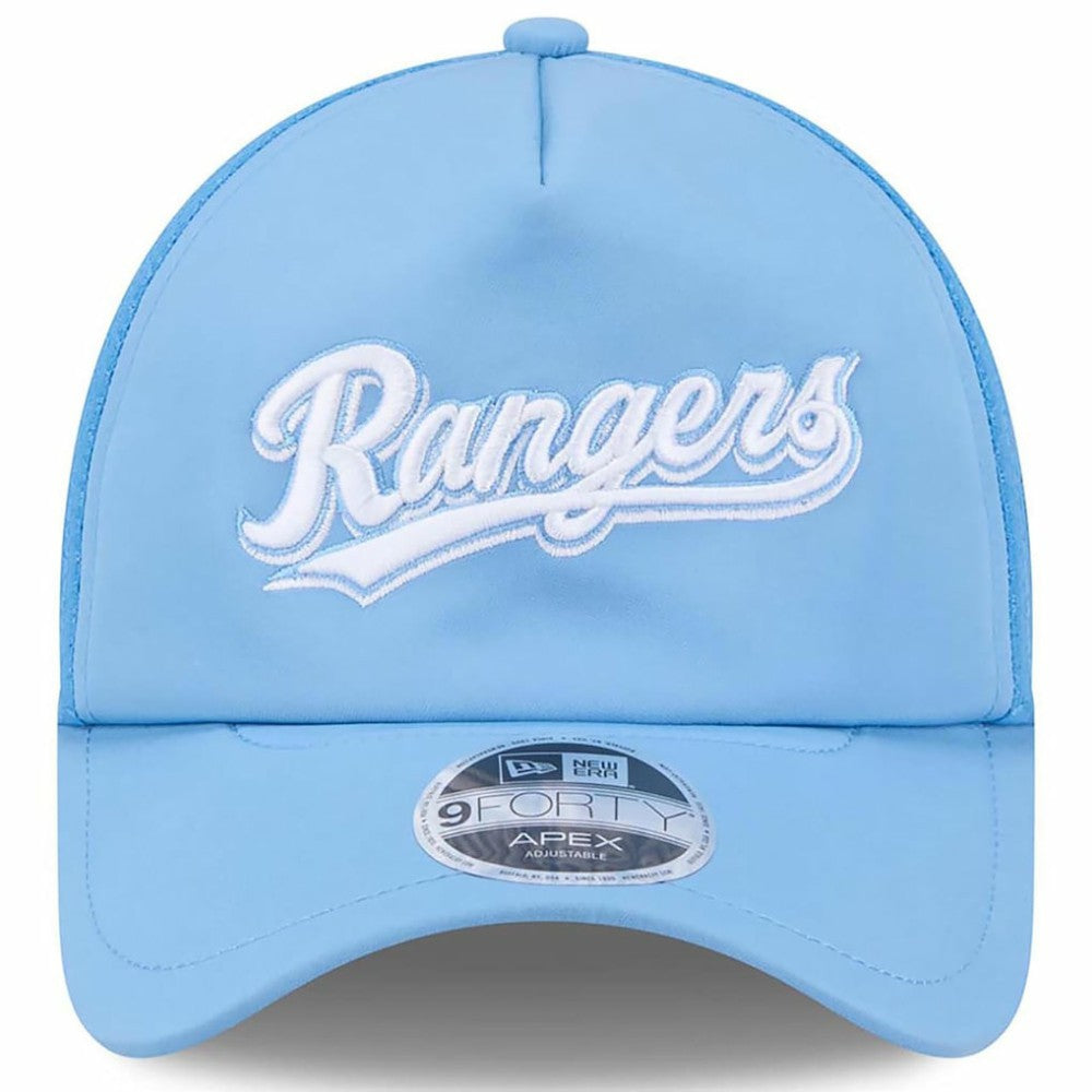 Texas Rangers 2026 Batting Practice Alternate Apex 9FORTY Adjustable Hat - Light Blue | New Era