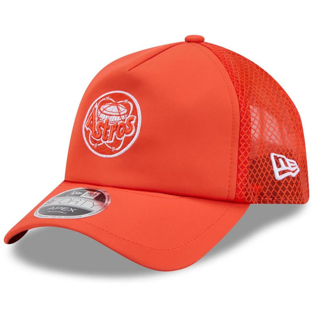 Houston Astros 2026 Batting Practice Alternate Apex 9FORTY Adjustable Hat - Orange | New Era