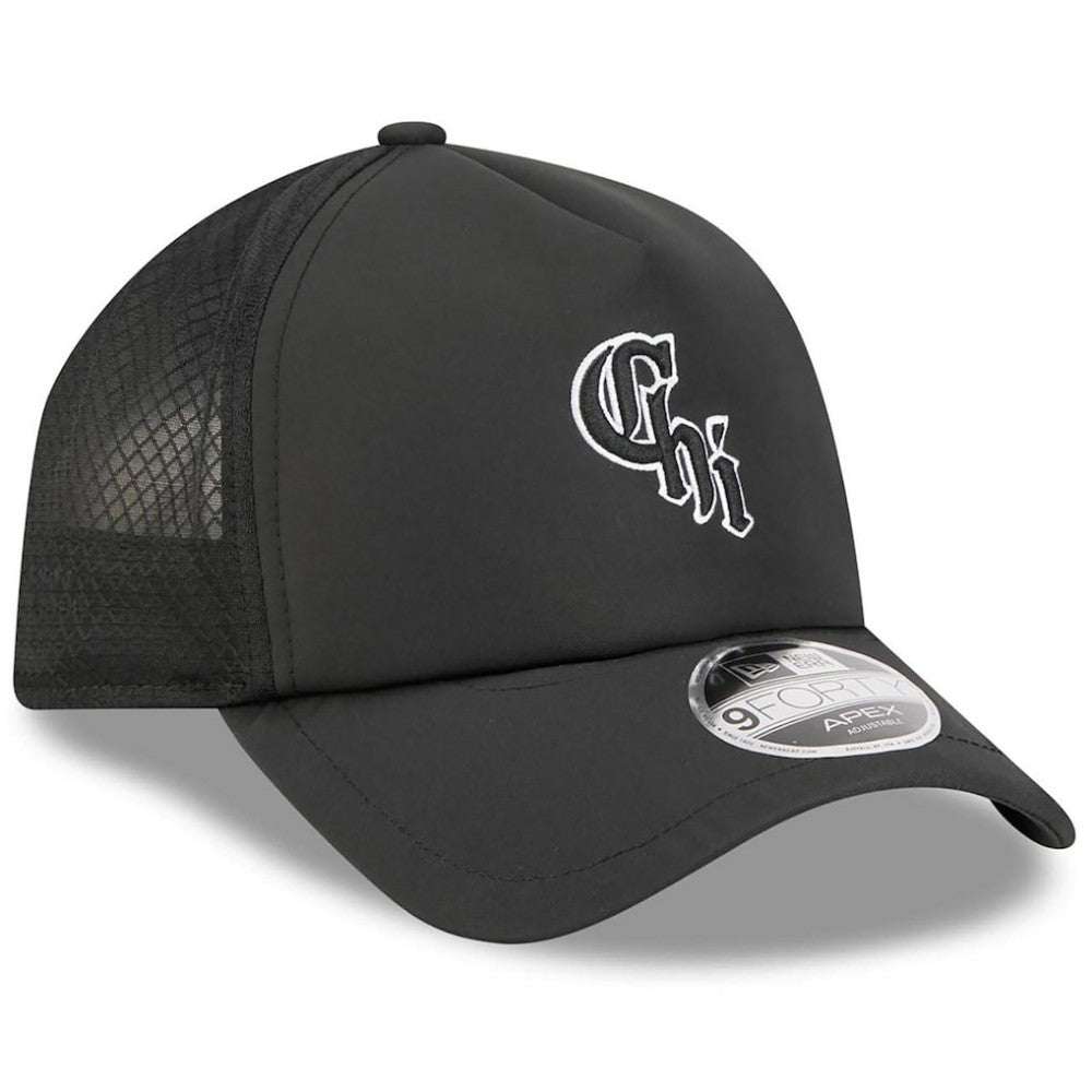 Chicago White Sox 2026 Batting Practice Alternate Apex 9FORTY Adjustable Hat - Black | New Era