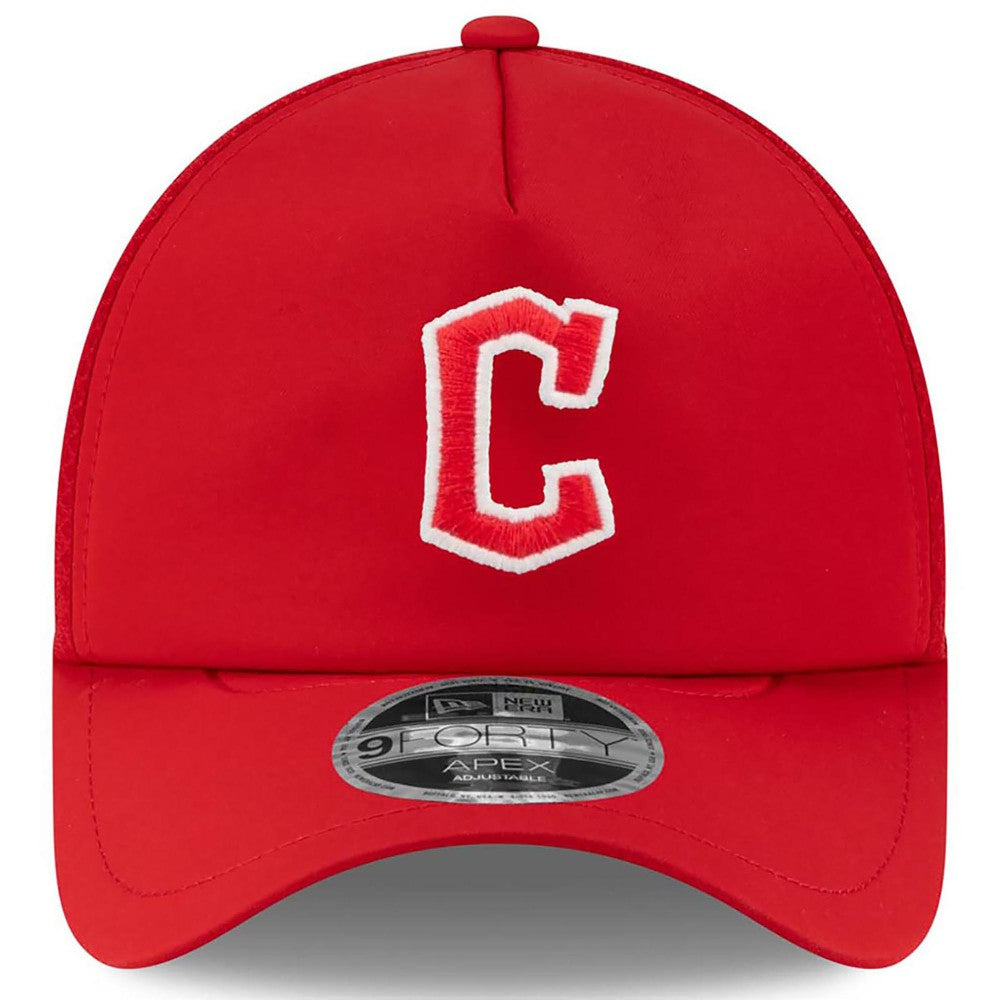 Cleveland Guardians 2026 Batting Practice Apex 9FORTY Adjustable Trucker Hat - Red | New Era