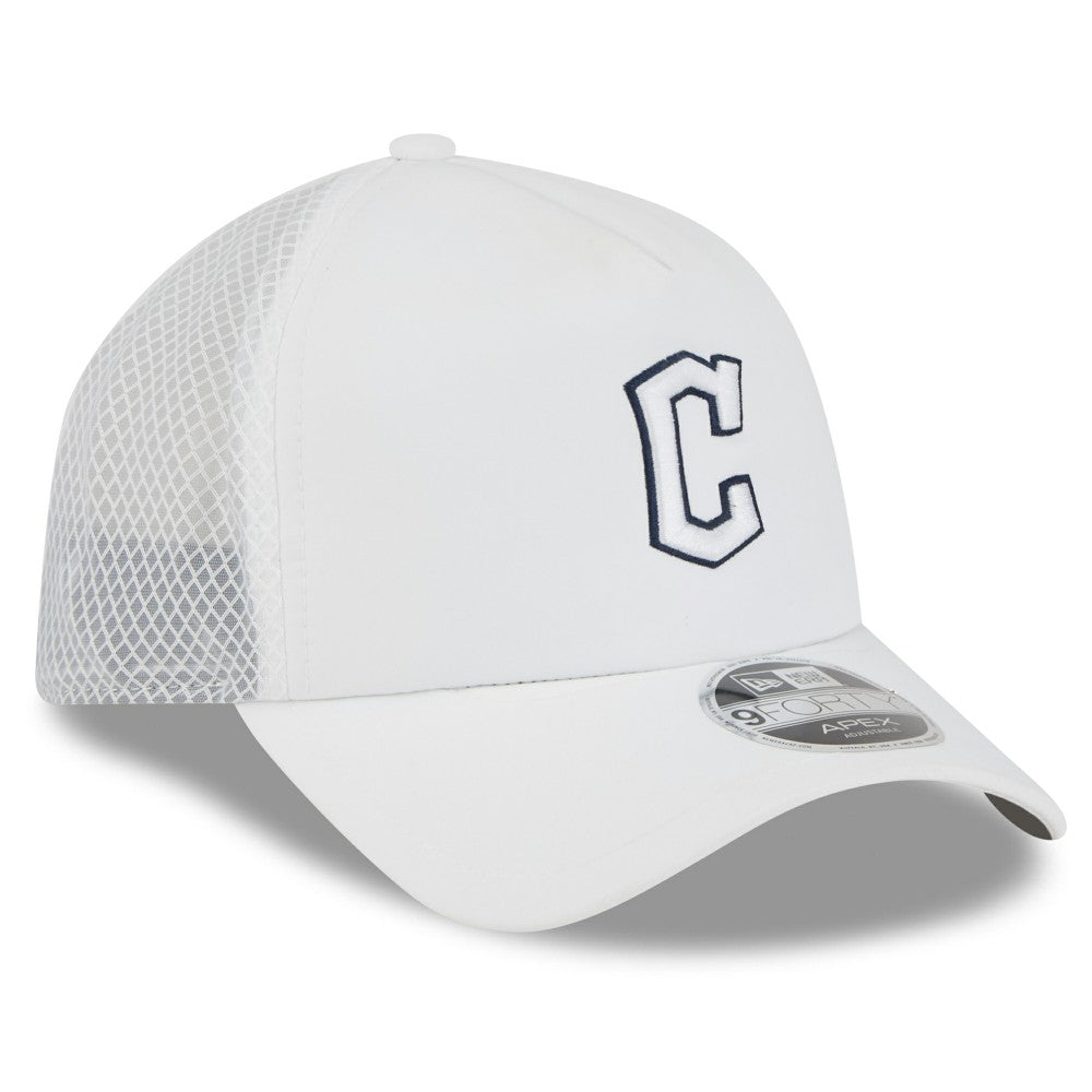 Cleveland Guardians 2026 Batting Practice Apex 9FORTY Adjustable Trucker Hat - White | New Era