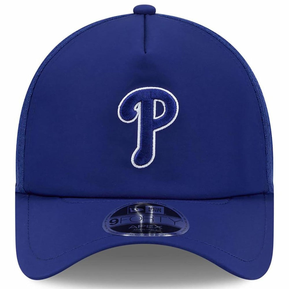 Philadelphia Phillies 2026 Batting Practice Apex 9FORTY Adjustable Trucker Hat - Royal | New Era