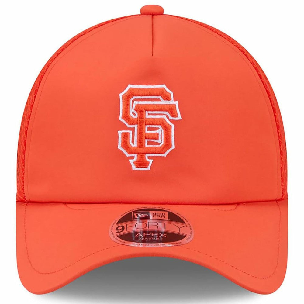 San Francisco Giants 2026 Batting Practice Apex 9FORTY Adjustable Trucker Hat - Orange | New Era