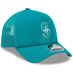 Seattle Mariners 2026 Batting Practice Apex 9FORTY Adjustable Trucker Hat - Teal | New Era