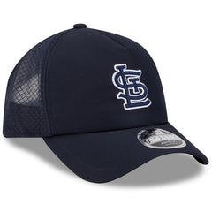 St. Louis Cardinals 2026 Batting Practice Apex 9FORTY Adjustable Trucker Hat - Navy | New Era