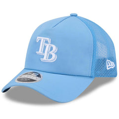 Tampa Bay Rays 2026 Batting Practice Apex 9FORTY Adjustable Trucker Hat - Light Blue | New Era