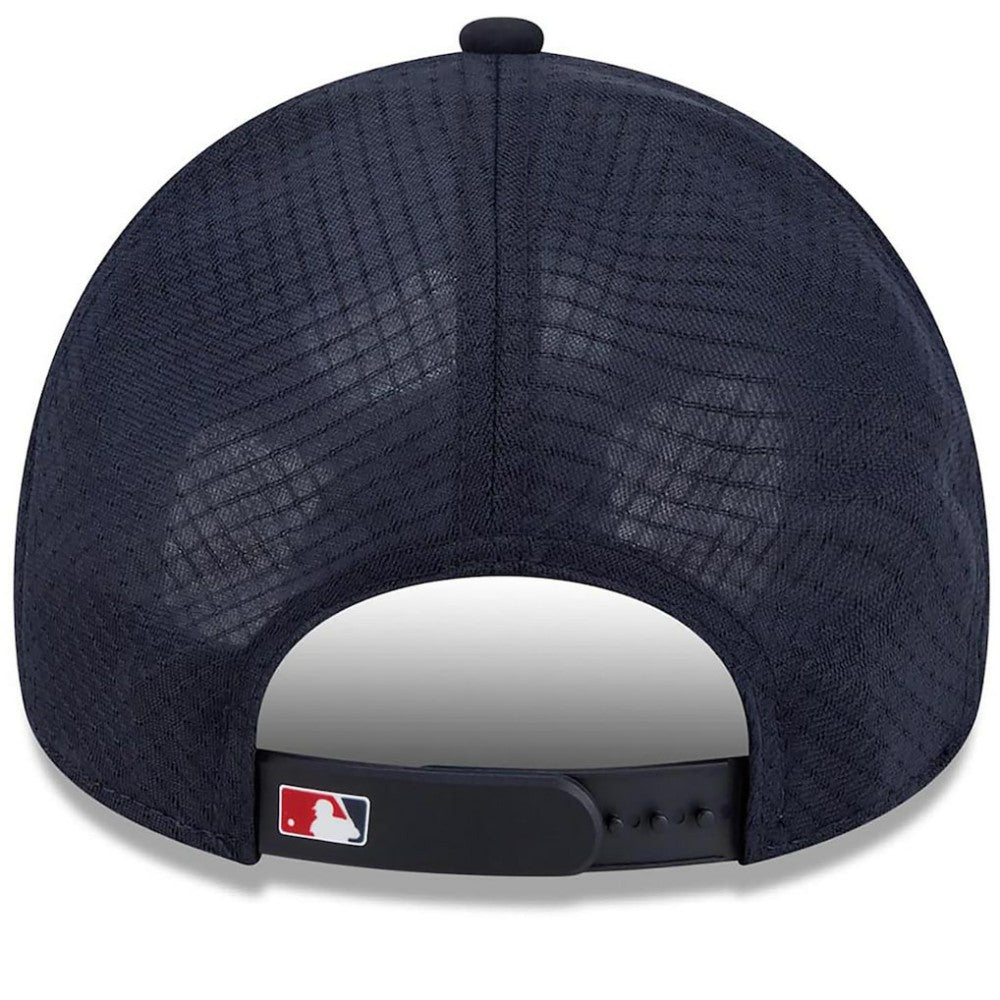 Washington Nationals 2026 Batting Practice Apex 9FORTY Adjustable Trucker Hat - Navy | New Era