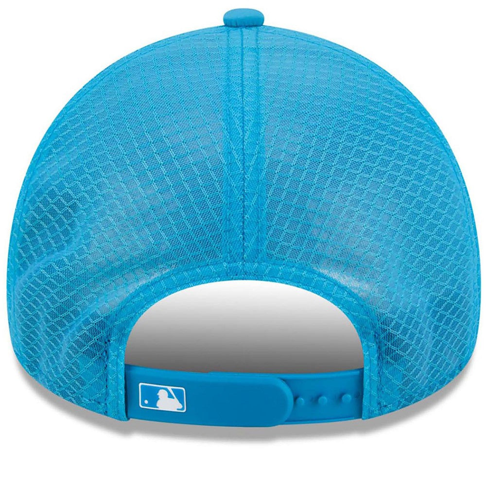 Miami Marlins 2026 Batting Practice Apex 9FORTY Adjustable Trucker Hat - Blue | New Era