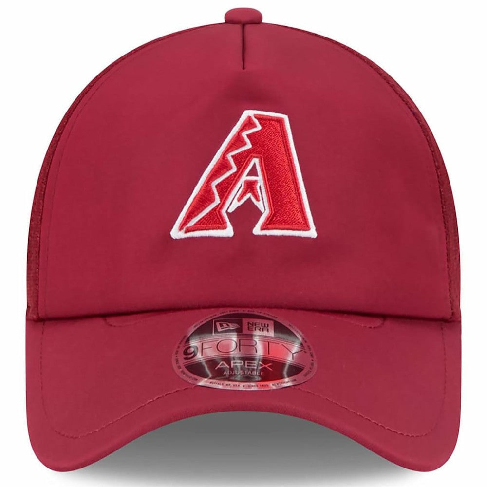 Arizona Diamondbacks 2026 Batting Practice Apex 9FORTY Adjustable Trucker Hat - Dark Red | New Era