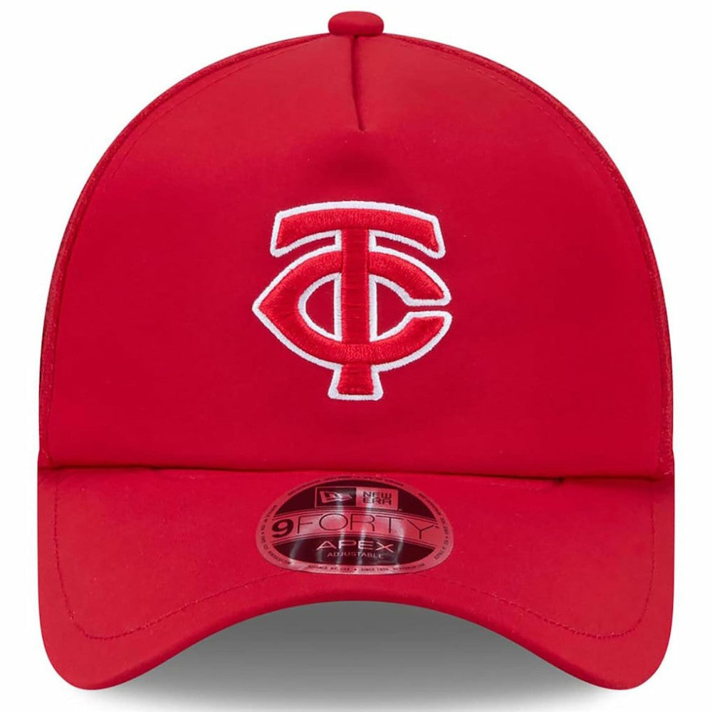 Minnesota Twins 2026 Batting Practice Apex 9FORTY Adjustable Trucker Hat - Red | New Era
