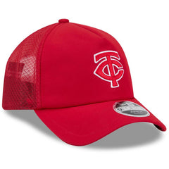 Minnesota Twins 2026 Batting Practice Apex 9FORTY Adjustable Trucker Hat - Red | New Era