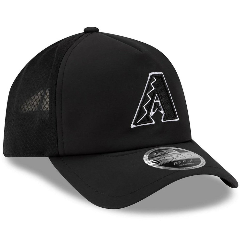 Arizona Diamondbacks 2026 Batting Practice Apex 9FORTY Adjustable Trucker Hat - Black | New Era