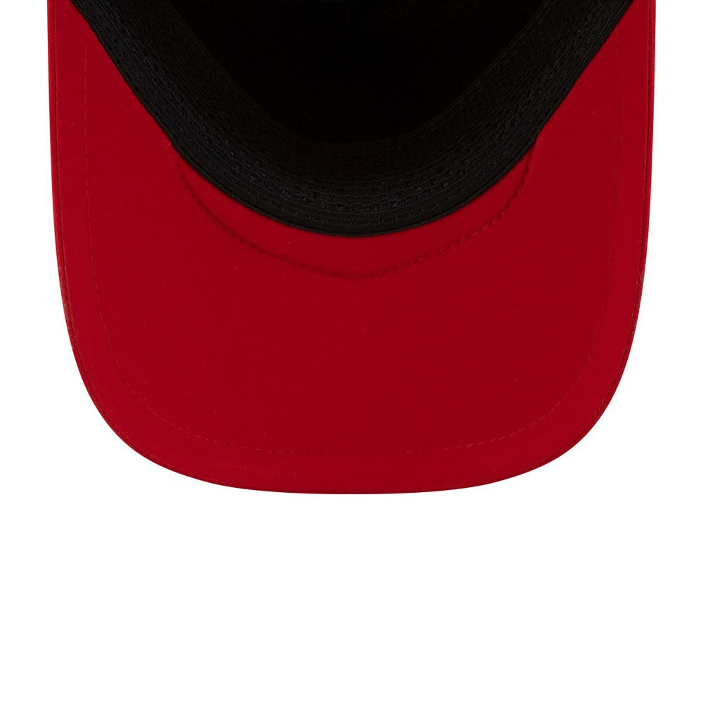 Los Angeles Angels 2026 Batting Practice Apex 9FORTY Adjustable Trucker Hat - Red | New Era