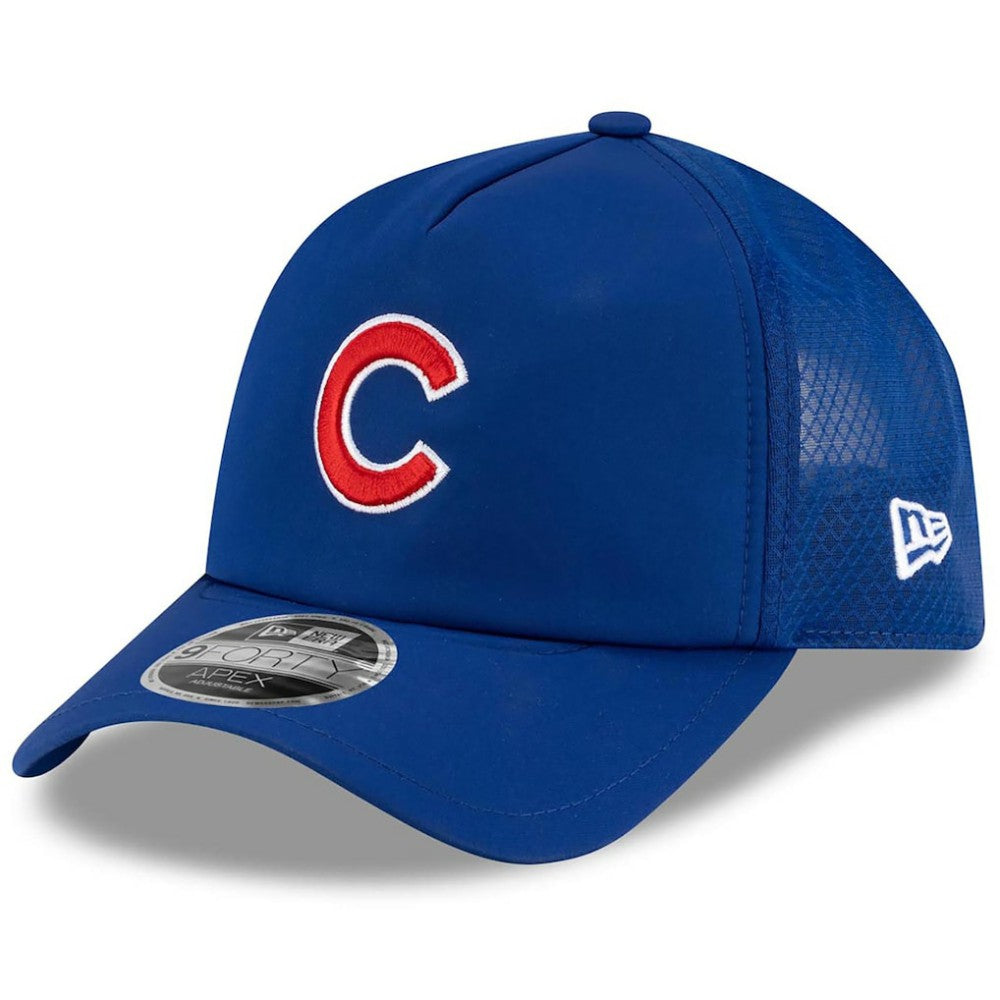 Chicago Cubs 2026 Batting Practice Apex 9FORTY Adjustable Trucker Hat - Royal | New Era