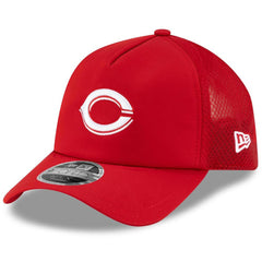 Cincinnati Reds 2026 Batting Practice Apex 9FORTY Adjustable Trucker Hat - Red | New Era