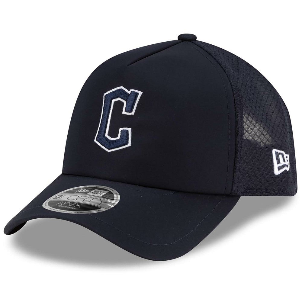 Cleveland Guardians 2026 Batting Practice Apex 9FORTY Adjustable Trucker Hat - Navy | New Era