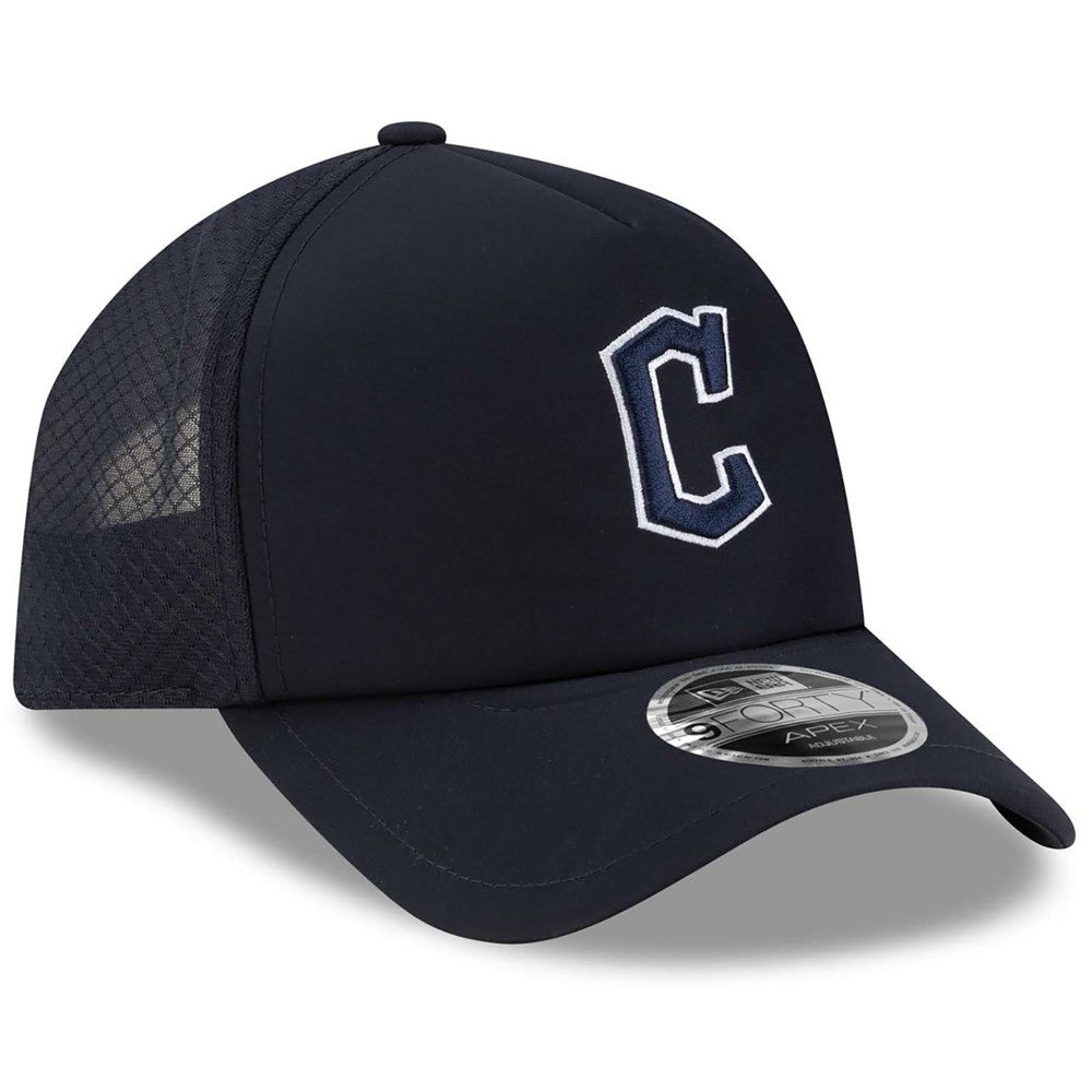 Cleveland Guardians 2026 Batting Practice Apex 9FORTY Adjustable Trucker Hat - Navy | New Era