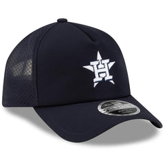 Houston Astros 2026 Batting Practice Apex 9FORTY Adjustable Trucker Hat - Navy | New Era