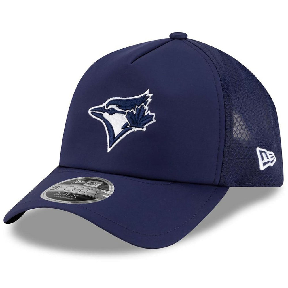 Toronto Blue Jays 2026 Batting Practice Apex 9FORTY Adjustable Trucker Hat - Navy | New Era