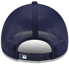Tampa Bay Rays 2026 Batting Practice Apex 9FORTY Adjustable Trucker Hat - Navy | New Era