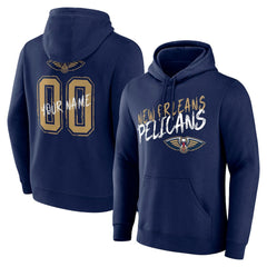 New Orleans Pelicans Hustle Custom Pullover Hoodie - Navy discount