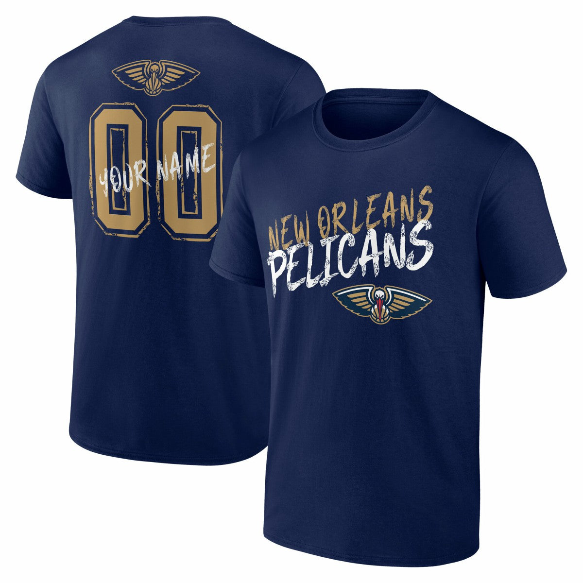 New Orleans Pelicans Hustle Custom T-Shirt - Navy sale