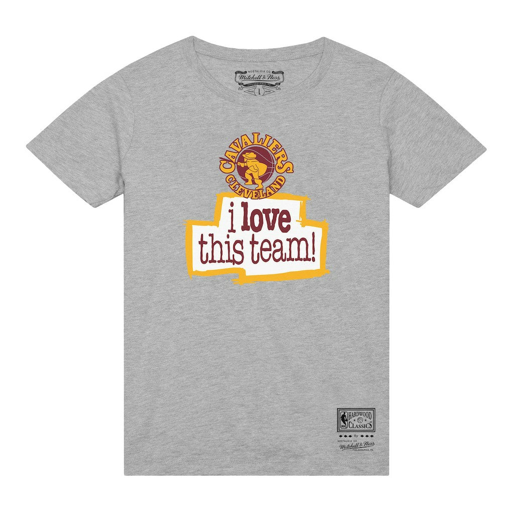 Cleveland Cavaliers I Love This Team T-Shirt sale - Heather Gray | Mitchell & Ness online