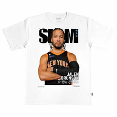 Jalen Brunson New York Knicks SLAM Cover T-Shirt - White sale