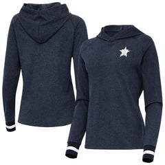 Houston Astros Antigua Women's Trek Pullover Hoodie - Heather Navy