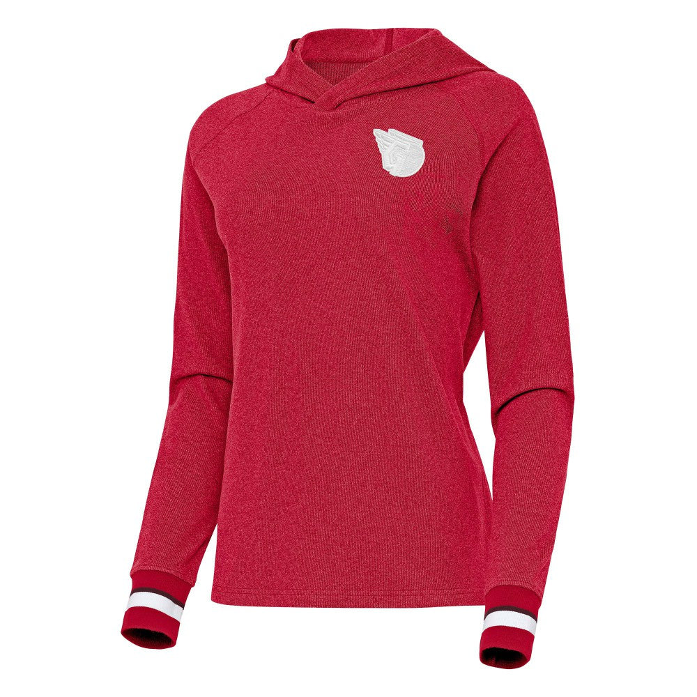 Cleveland Guardians Antigua Women's Trek Pullover Hoodie - Red