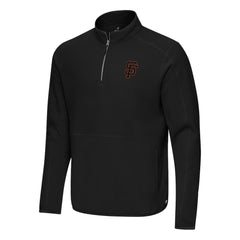 San Francisco Giants Antigua Step Up Quarter-Zip Pullover - Black