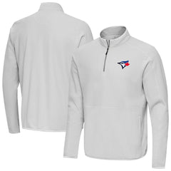 Toronto Blue Jays Antigua Step Up Quarter-Zip Pullover - Gray