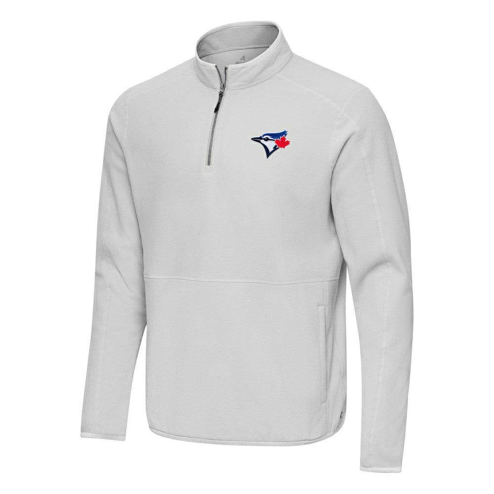 Toronto Blue Jays Antigua Step Up Quarter-Zip Pullover - Gray