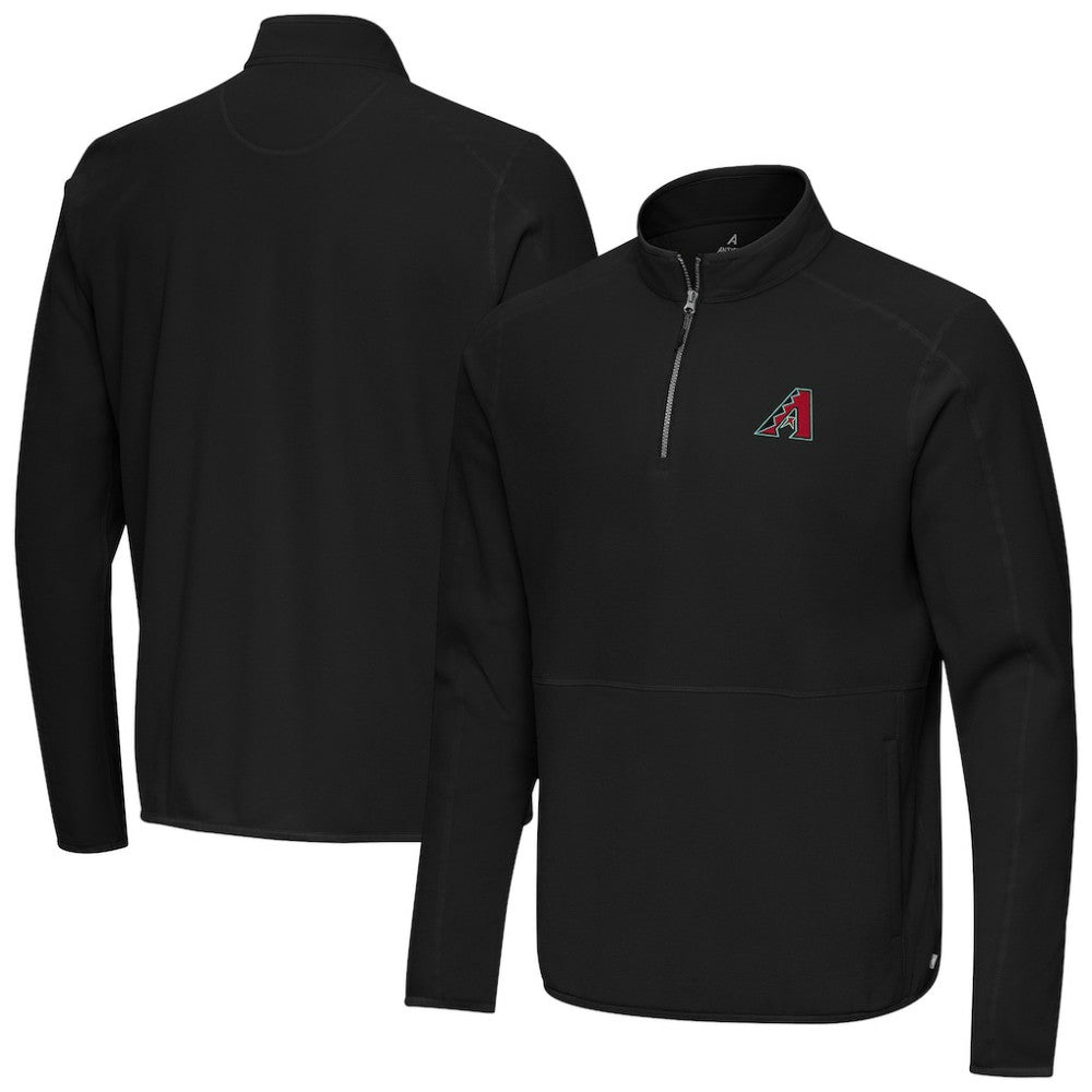 Arizona Diamondbacks Antigua Step Up Quarter-Zip Pullover - Black