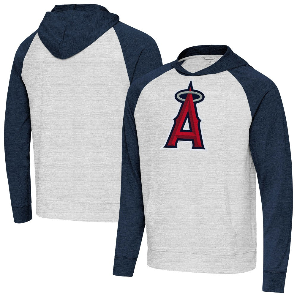 Los Angeles Angels Antigua Urgent Pullover Hoodie - Heather Navy/Gray
