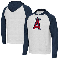 Los Angeles Angels Antigua Urgent Pullover Hoodie - Heather Navy/Gray
