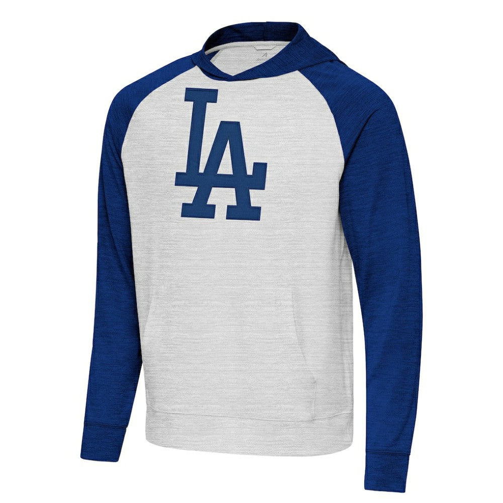 Los Angeles Dodgers Antigua Urgent Pullover Hoodie - Royal/Gray