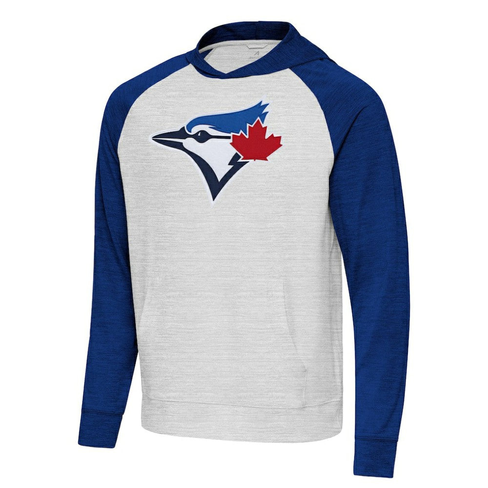 Toronto Blue Jays Antigua Urgent Pullover Hoodie - Royal/Gray