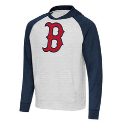 Boston Red Sox Antigua Urgent Pullover Hoodie - Heather Navy/Gray