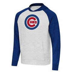 Chicago Cubs Antigua Urgent Pullover Hoodie - Royal/Gray