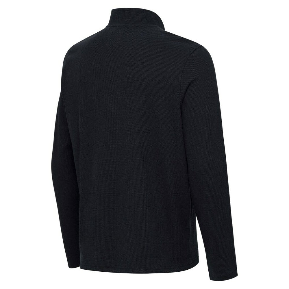 San Francisco Giants Antigua Sync Tri-Blend Quarter-Zip Pullover - Heather Black