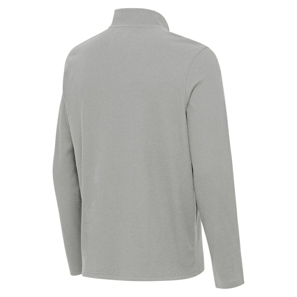 Texas Rangers Antigua Sync Tri-Blend Quarter-Zip Pullover - Heather Gray
